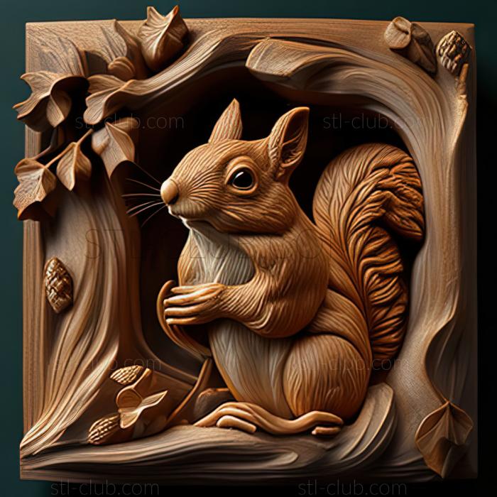 3D model st squirrel (STL)